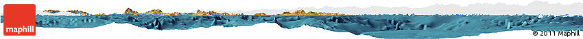 Satellite Horizon Map of Dodekanissa, single color outside