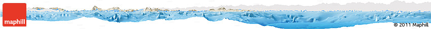 Shaded Relief Horizon Map of Dodekanissa, single color outside