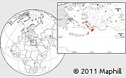 Blank Location Map of Dodekanissa, highlighted country