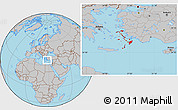 Gray Location Map of Dodekanissa
