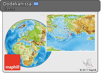 Physical Location Map of Dodekanissa