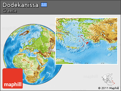 Physical Location Map of Dodekanissa