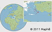 Savanna Style Location Map of Dodekanissa, highlighted country