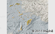 Satellite Map of Dodekanissa, lighten, semi-desaturated