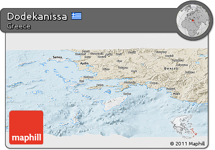 Classic Style Panoramic Map of Dodekanissa