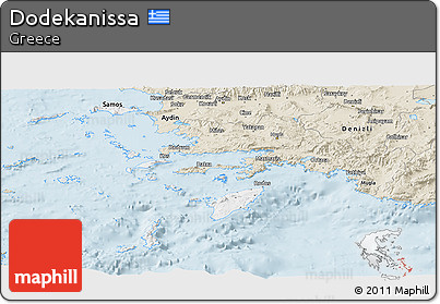 Classic Style Panoramic Map of Dodekanissa