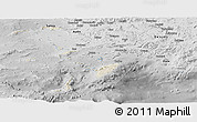 Shaded Relief Panoramic Map of Dodekanissa, desaturated