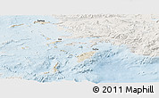 Shaded Relief Panoramic Map of Dodekanissa, lighten