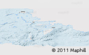 Silver Style Panoramic Map of Dodekanissa, single color outside