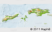 Physical 3D Map of Samos, lighten