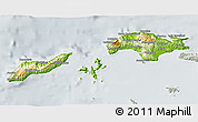 Physical 3D Map of Samos, lighten, semi-desaturated