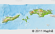 Physical 3D Map of Samos, shaded relief outside