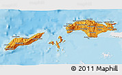 Political 3D Map of Samos, single color outside