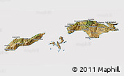 Satellite 3D Map of Samos, cropped outside