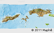 Satellite 3D Map of Samos, physical outside
