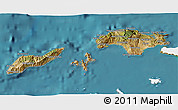 Satellite 3D Map of Samos, single color outside