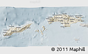 Shaded Relief 3D Map of Samos, semi-desaturated