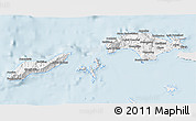 Silver Style 3D Map of Samos, single color outside