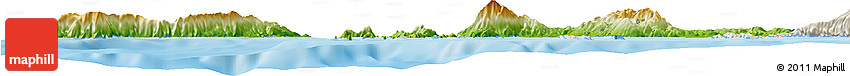 Physical Horizon Map of Samos, shaded relief outside