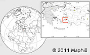 Blank Location Map of Samos, highlighted country