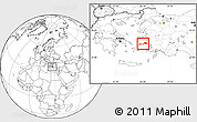 Blank Location Map of Samos, highlighted parent region