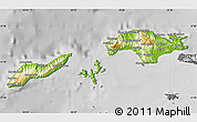 Physical Map of Samos, desaturated