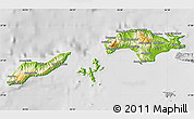 Physical Map of Samos, lighten, desaturated