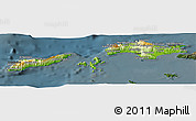 Physical Panoramic Map of Samos, darken