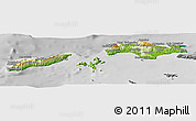 Physical Panoramic Map of Samos, desaturated