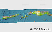 Physical Panoramic Map of Samos, satellite outside