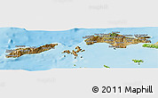 Satellite Panoramic Map of Samos, physical outside