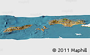 Satellite Panoramic Map of Samos, single color outside