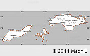 Gray Simple Map of Samos, cropped outside