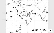 Blank Simple Map of Dodekanissa, no labels