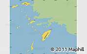 Savanna Style Simple Map of Dodekanissa, single color outside