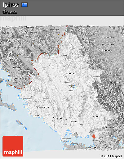 Gray 3D Map of Ipiros