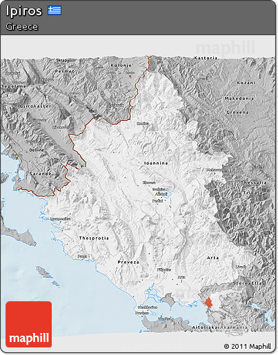 Gray 3D Map of Ipiros