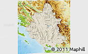 Shaded Relief 3D Map of Ipiros, physical outside
