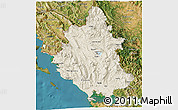 Shaded Relief 3D Map of Ipiros, satellite outside