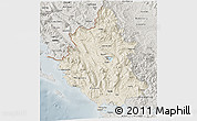 Shaded Relief 3D Map of Ipiros, semi-desaturated