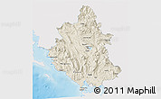 Shaded Relief 3D Map of Ipiros, single color outside