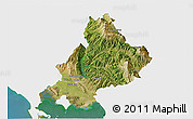 Satellite 3D Map of Arta, single color outside