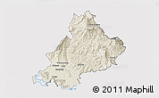 Shaded Relief 3D Map of Arta, cropped outside