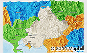 Shaded Relief 3D Map of Arta, political outside