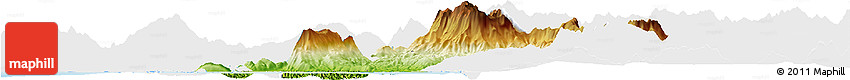 Physical Horizon Map of Arta, single color outside