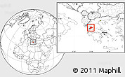 Blank Location Map of Arta, highlighted parent region