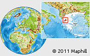 Physical Location Map of Arta, highlighted country