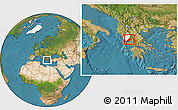 Satellite Location Map of Arta, highlighted parent region
