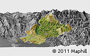 Satellite Panoramic Map of Arta, desaturated