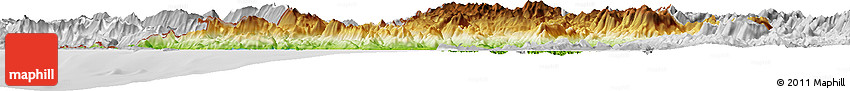 Physical Horizon Map of Ipiros, lighten, desaturated